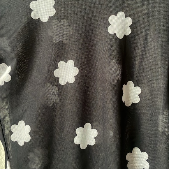 Vintage sheer mesh flower printed long sleeve cropped blouse by RSQ - Picture 2 of 5